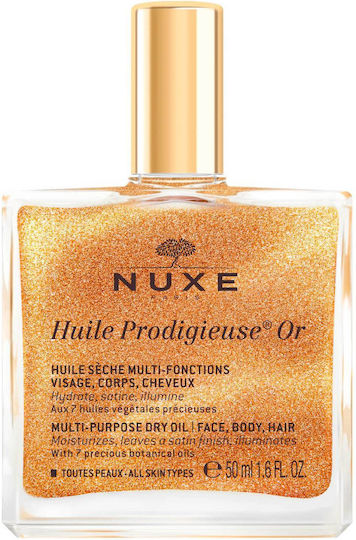 Nuxe Huile Prodigieuse OR Ξηρό Λάδι με Λάμψη για Πρόσωπο, Μαλλιά και Σώμα 50ml